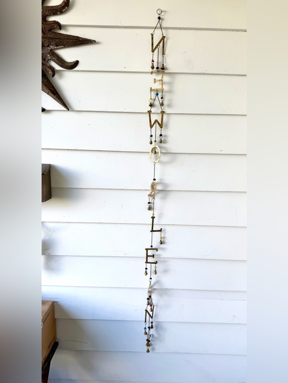Boho Brass "New Orleans" Letter Wind Chime Mobile